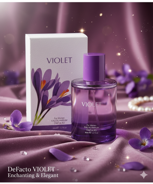 Defacto Violet Aromatik Kadın Parfüm 50 ml – Kalıcı, Ferah ve Şık Günlük Kullanım Parfümü