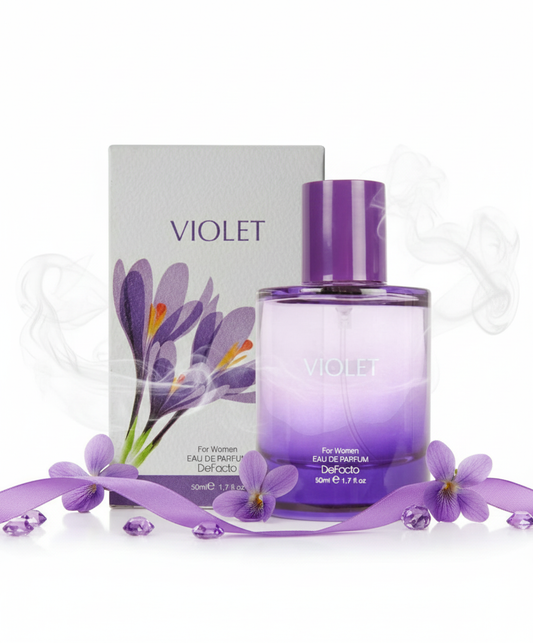 Defacto Violet Aromatik Kadın Parfüm 50 ml – Kalıcı, Ferah ve Şık Günlük Kullanım Parfümü